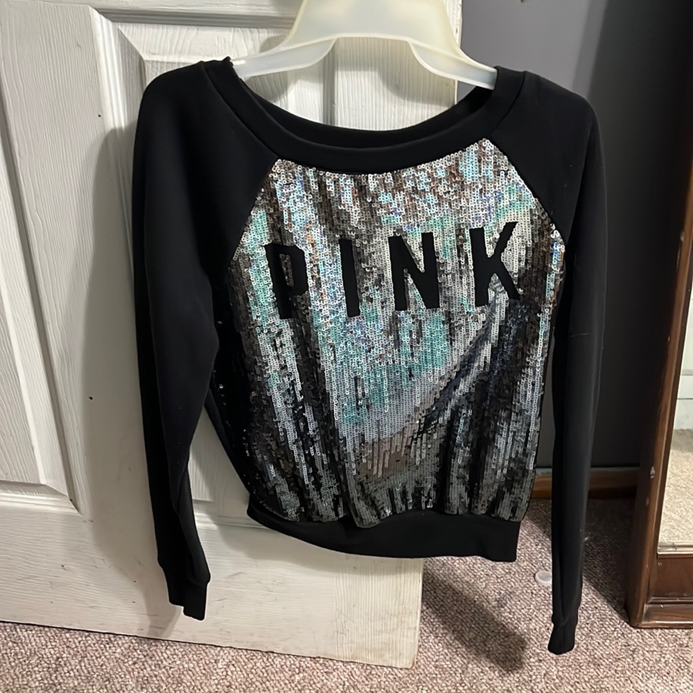 pink crewneck